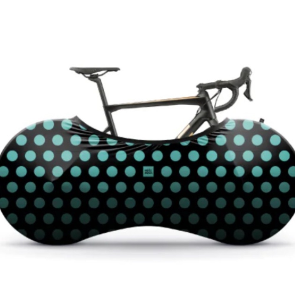 NWT Velosock Bike Cover Polka Dots Cycling Bianchi Celeste green One Size